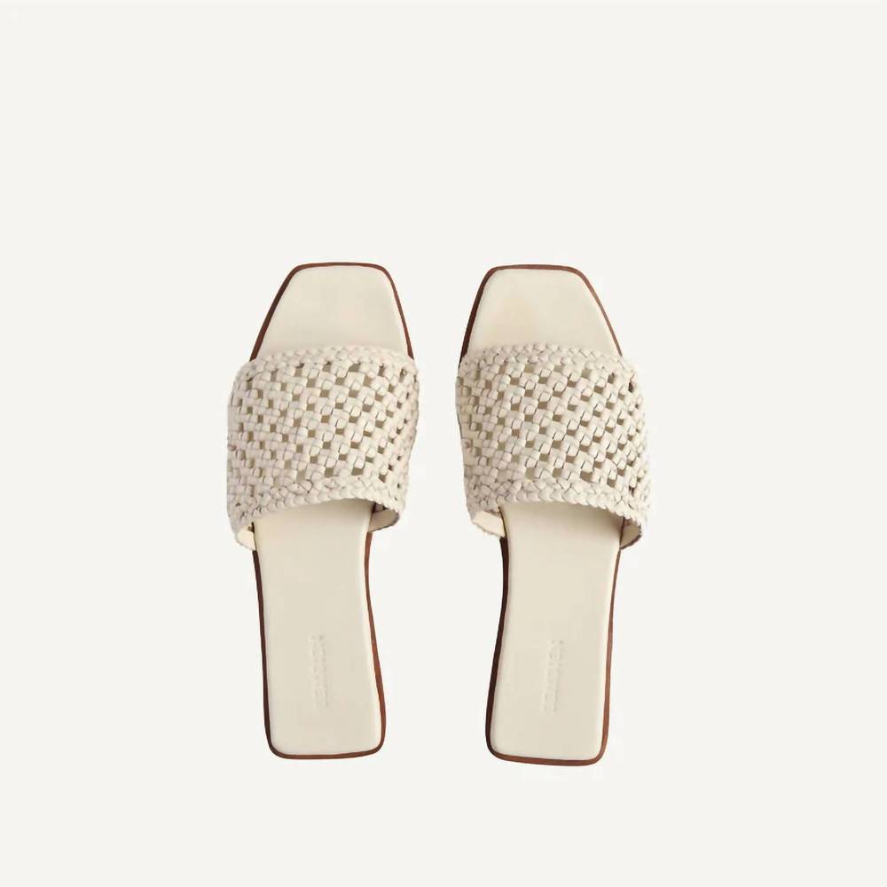 NEW BEMBIEN women's milana slides sandal in cream - Picture 2 of 4